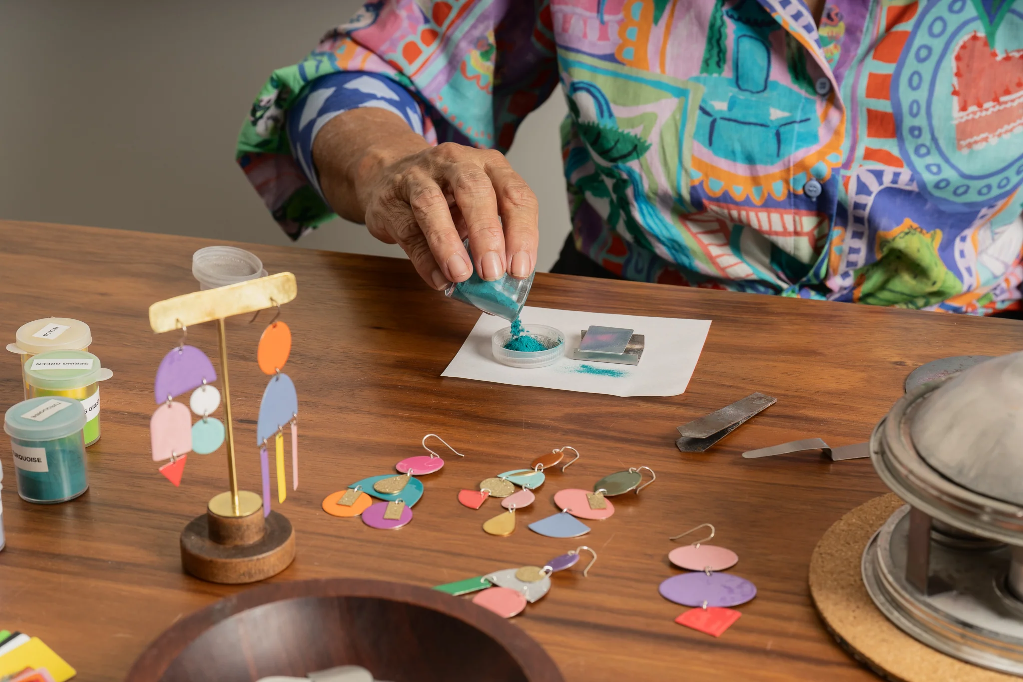 Colour Pop Enamel Earrings with Sue Garrard | SEPPELTSFIELD - Image 5