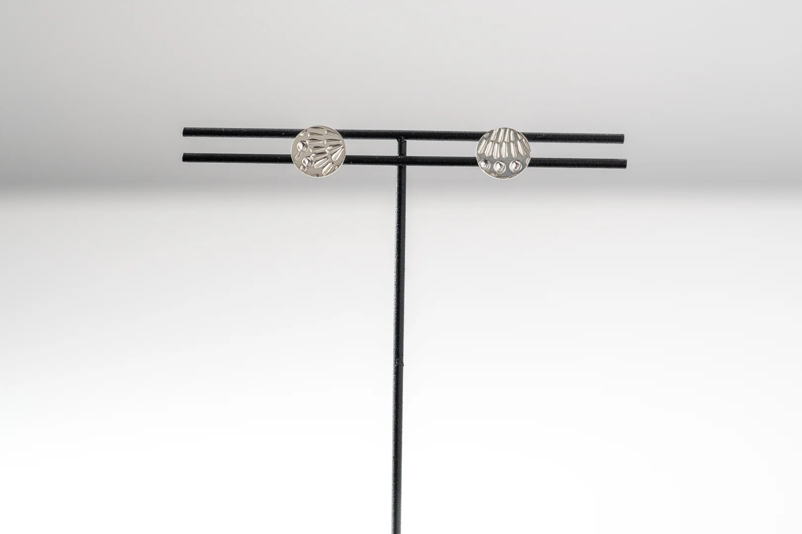 Patterned Silver Studs