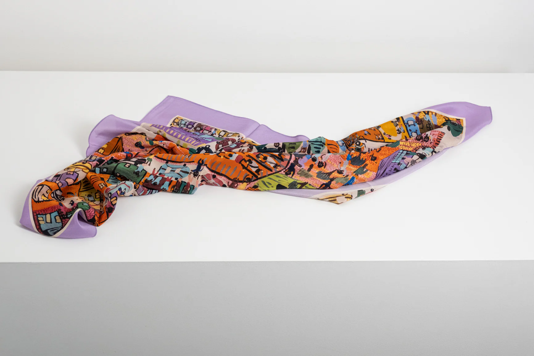 Printed Silk Scarf - Image 5